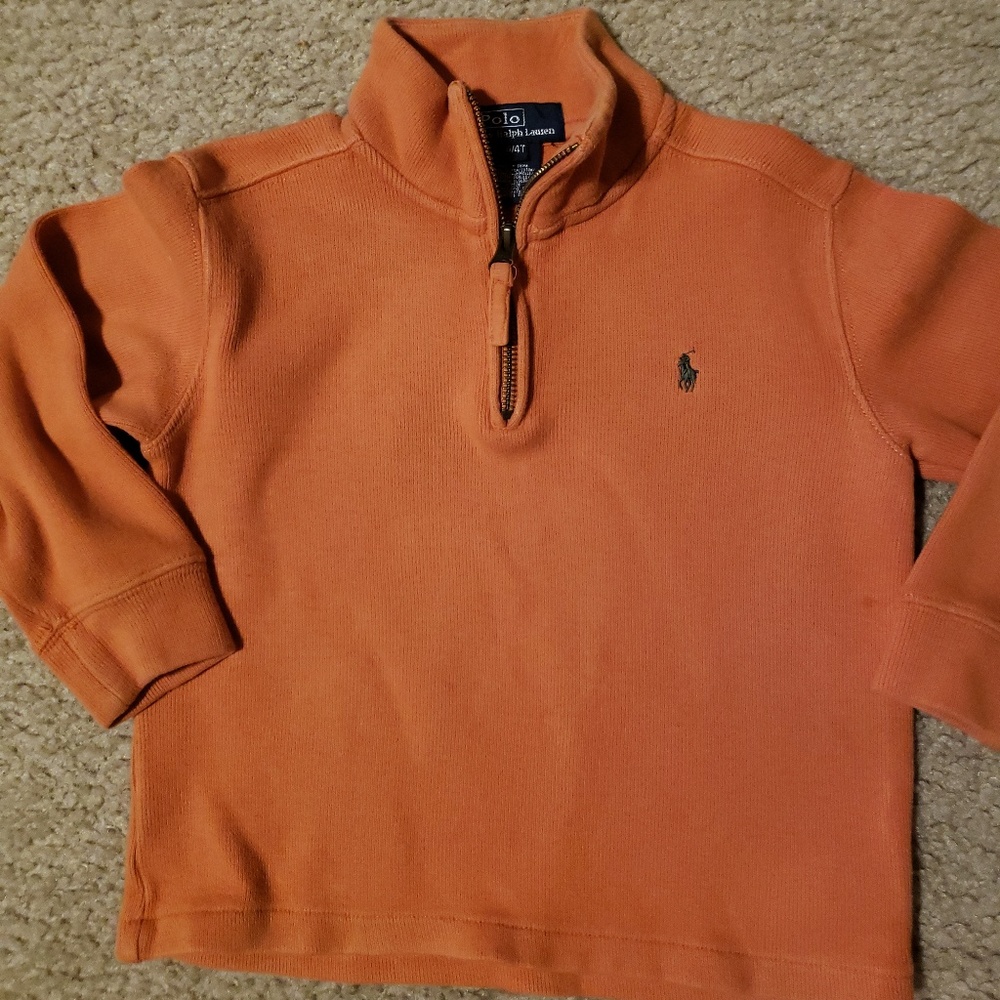 Boys Orange Polo Ralph Lauren Sweater 4t